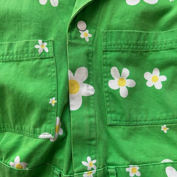 Big Bud Press Bob Baker Marionettes Jumpsuit XS/XXS P Green Daisy Short Sleeve - Picture 14 of 14